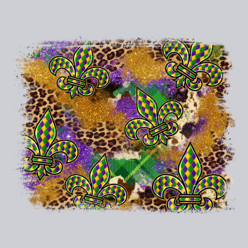 Mardi Gras Plaid Purple Glitter Cowhide  Leopard Heavyweight Sweatshirt by FaDigitalArtStudio | Teevron