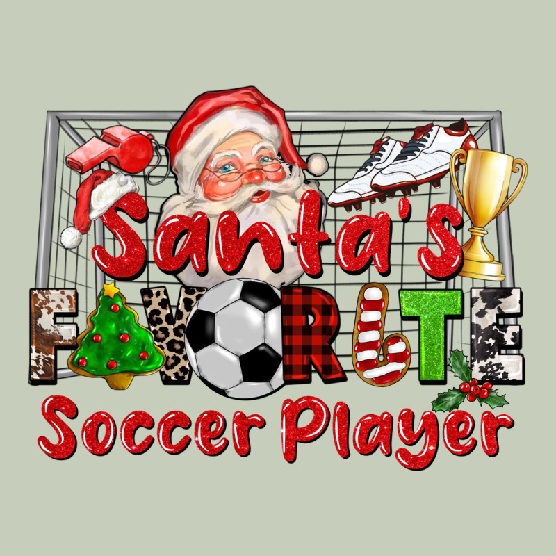 Santas Favorite Soccer Player Long Sleeve Tee by CowGirlArtShop | Teevron