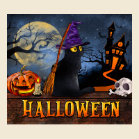 Black Cat Halloween Premium Tee | Teevron