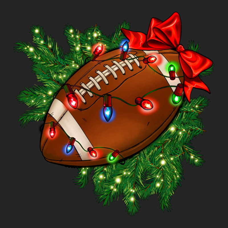 American Football Christmas With Lights And Ribbon Premium Hoodie by FaDigitalArtStudio | Teevron