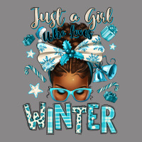 Just A Girl Who Loves Winter Afro Messy Bun Vintage Tee | Teevron