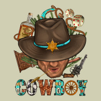 Western Cowboy Portrait With Cactus Heavy Core Tee | Teevron