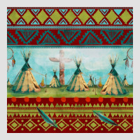 Teepe Tent Dreamcatcher Totem Pole Seamless Patter Premium Hoodie | Teevron