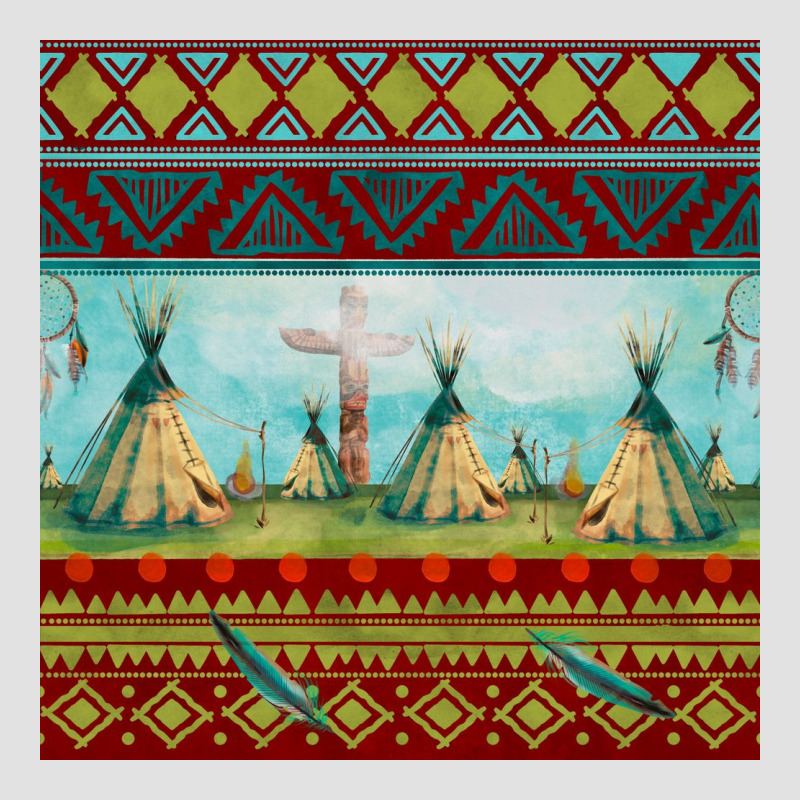 Teepe Tent Dreamcatcher Totem Pole Seamless Patter Premium Hoodie by FaDigitalArtStudio | Teevron