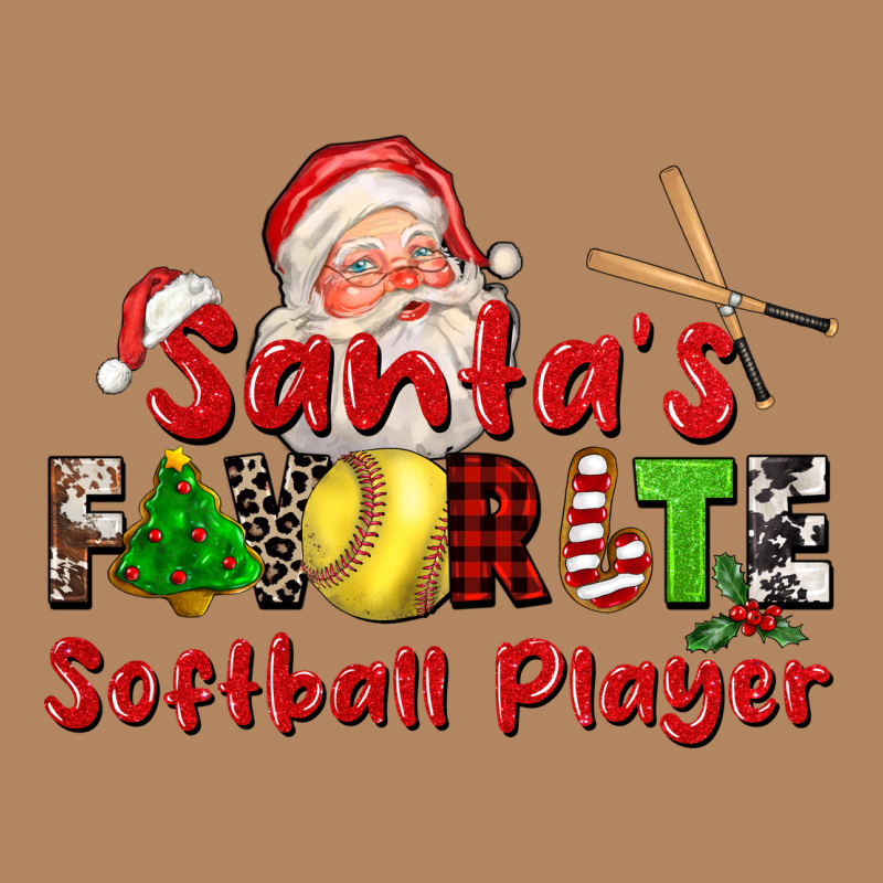 Santas Favorite Softball Player Long Sleeve Tee by CowGirlArtShop | Teevron
