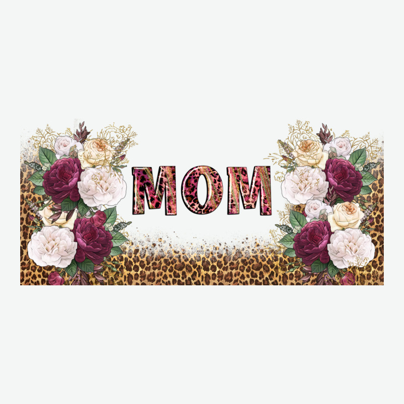 Mom Burgundy Flowers With Leopard Urban Heavy Tee by TumblerDesignByShophia | Teevron