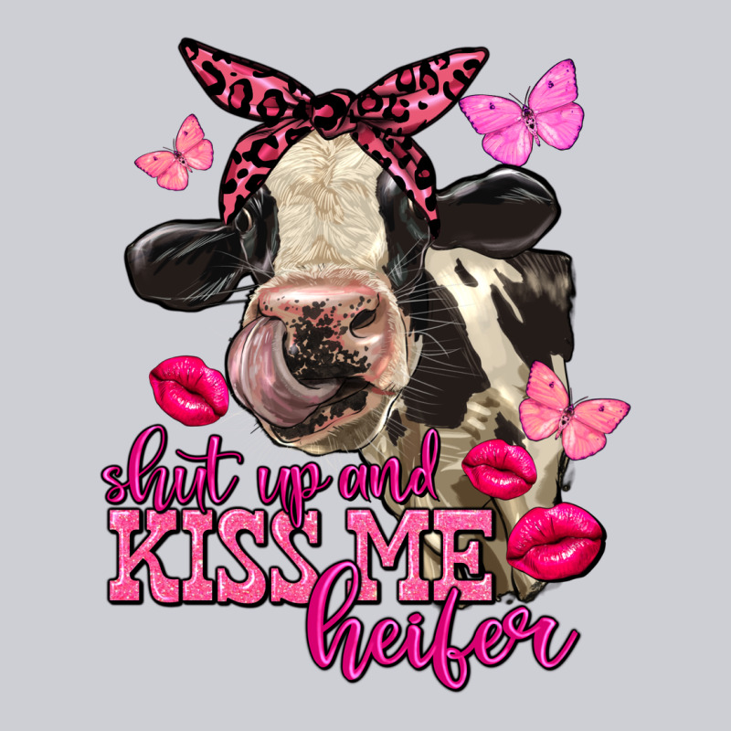 Valentine's Day Shut Up And Kiss Me Heifer Holstein Cow Heavyweight Sweatshirt by FaDigitalArtStudio | Teevron