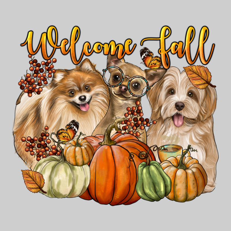 Welcome Fall With Dogs Premium Tee by LillyAllenDesigns | Teevron