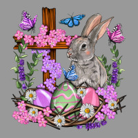 Easter Eggs And Bunny With Cross Easter Day Vintage Hoodie | Teevron