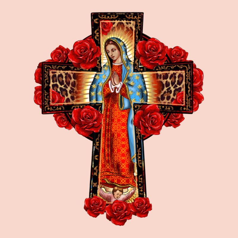Lady Of Guadalupe Rose Cross, Urban Hoodie by BarkalooDesign | Teevron