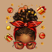 Christmas Afro Messy Bun Vintage Tee | Teevron