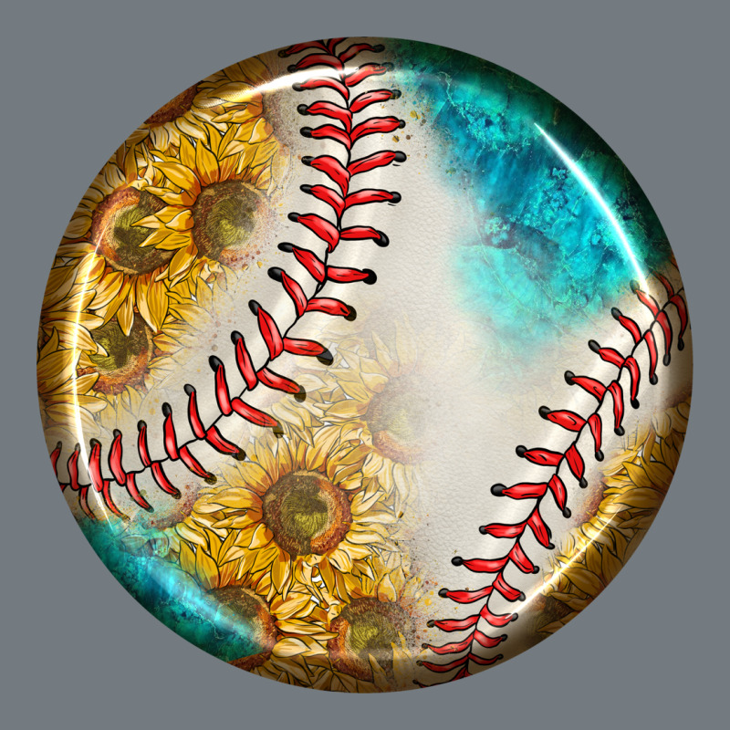 Baseball With Sunflower Round Earrings Heavyweight Sweatshirt by BundleAndBundleShop | Teevron