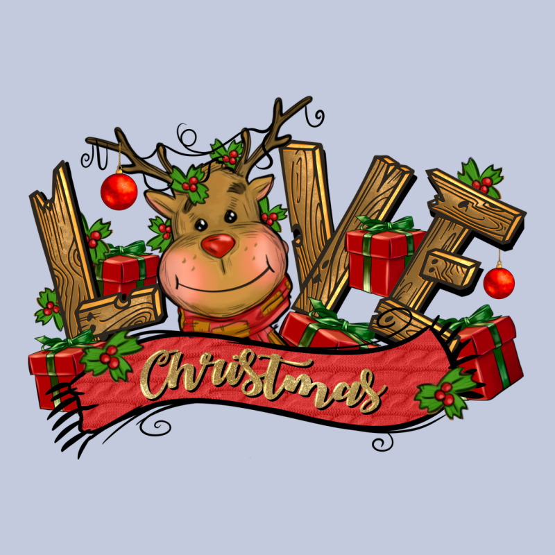 Love Christmas Reindeer Long Sleeve Tee by CowGirlArtShop | Teevron