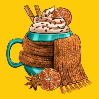 Winter Coffee Cup With Scarf Premium Hoodie | Teevron