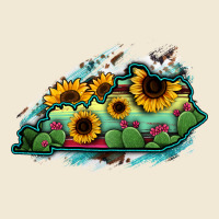 Kentucky Map Sunflower Cactus Serape Ladies Tee | Teevron