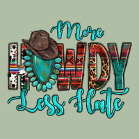 Western More Howdy Less Hate Cowboy Hat Gemstone Urban Heavy Tee | Teevron