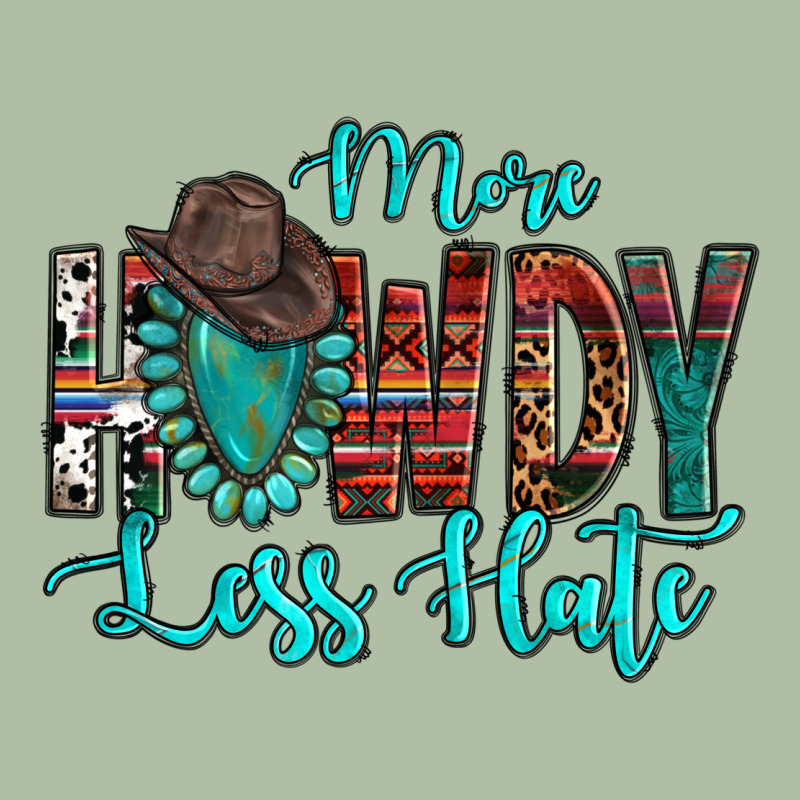 Western More Howdy Less Hate Cowboy Hat Gemstone Urban Heavy Tee by HowdyJamesFarm | Teevron