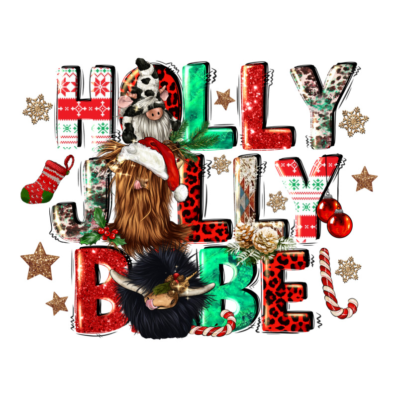 Holly Jolly Babe Long Sleeve Tee by CowGirlArtShop | Teevron