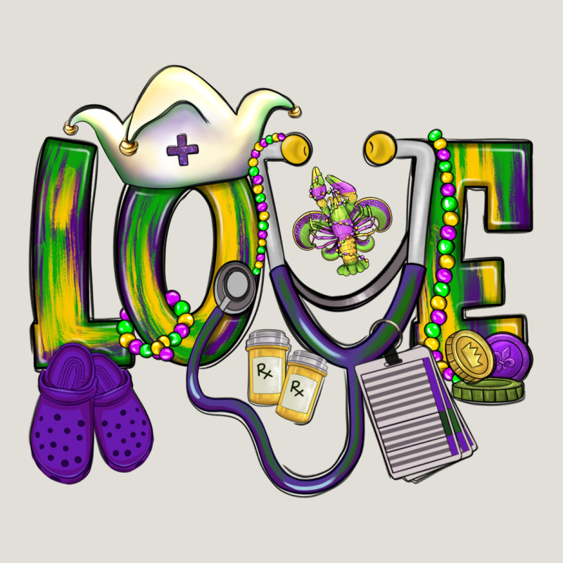 Mardi Gras Love Nurse Heavy Core Tee by BundleAndBundleShop | Teevron