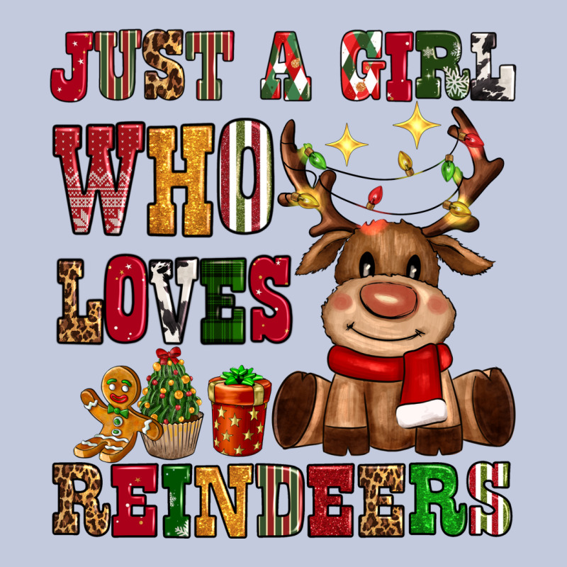 Just A Girl Who Loves Reindeers Long Sleeve Tee by CowGirlArtShop | Teevron