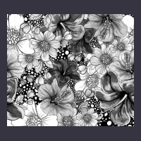 Black And White Floral Vintage Hoodie | Teevron