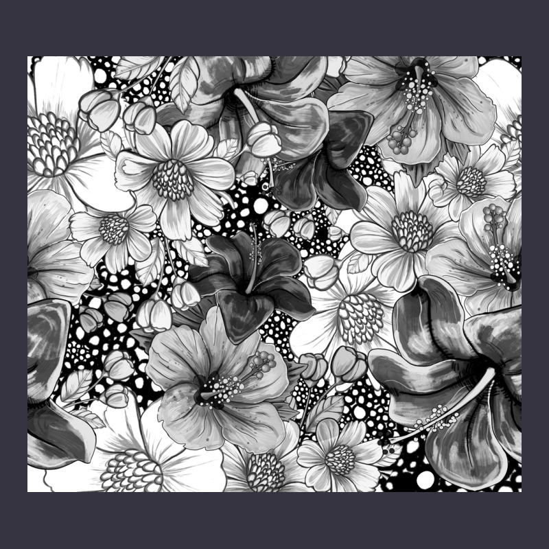 Black And White Floral Vintage Hoodie by TumblerDesignByShophia | Teevron