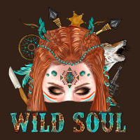 Western İndian Wild Soul With Braid Hair Woman Heavy Core Tee | Teevron