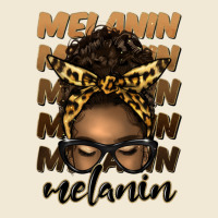 Melanin Afro Messy Bun Ladies Tee | Teevron