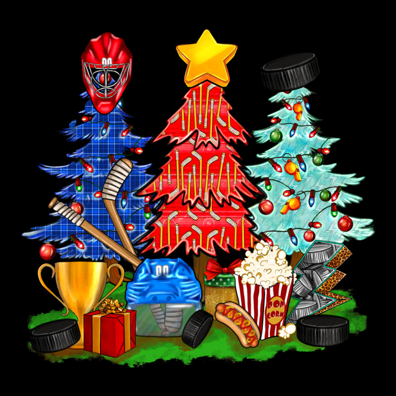 Christmas With Ice Hockey Trees Heavy Core Tee by BundleAndBundleShop | Teevron