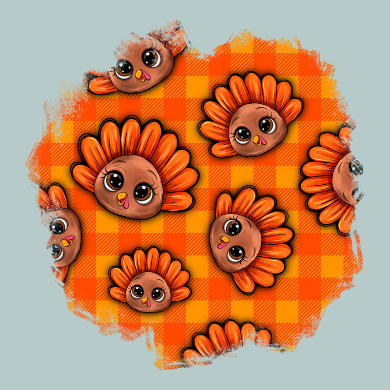 Thanksgiving Turkey With Tartan Patch Heavy Core Tee by BundleAndBundleShop | Teevron