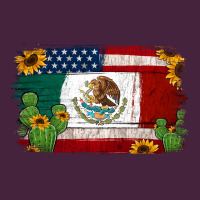 Mexican American Flag Background Long Sleeve Tee | Teevron