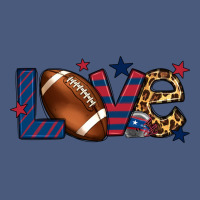 Love Football Team Color Red Blue 4th Of July Vintage Hoodie | Teevron