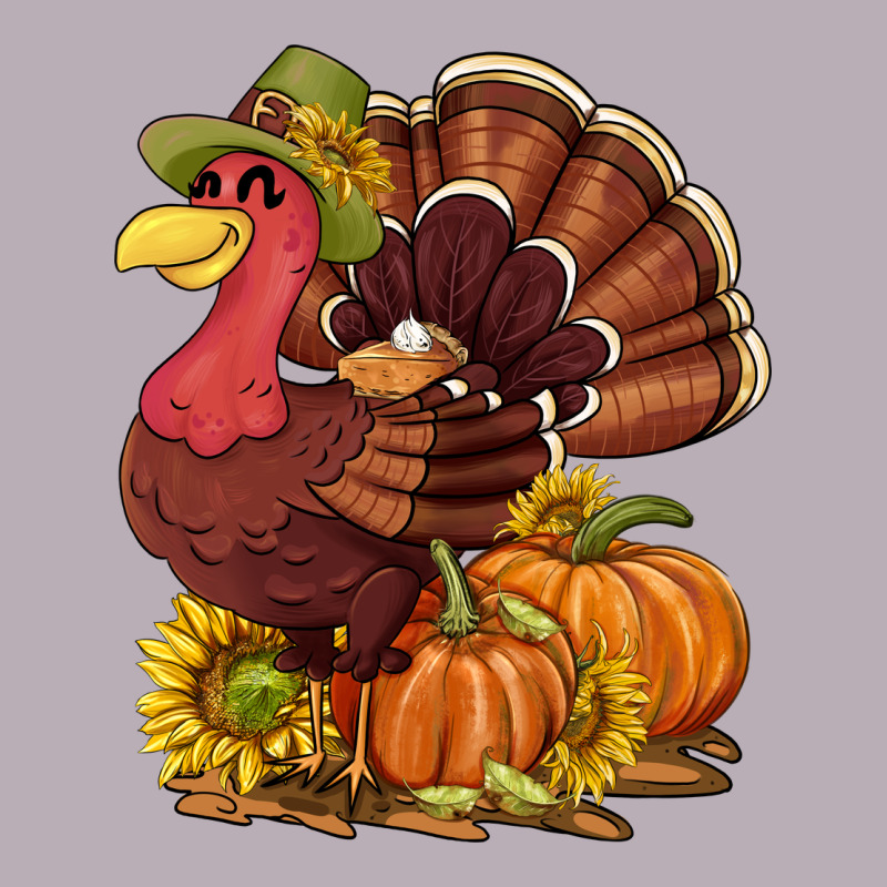 Thanksgiving Turkey With Pumpkin And Sunflower Vintage Tee by NancyCooperArtShop | Teevron