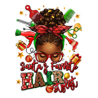 santas favorite hair stylist afro messy bun | Teevron