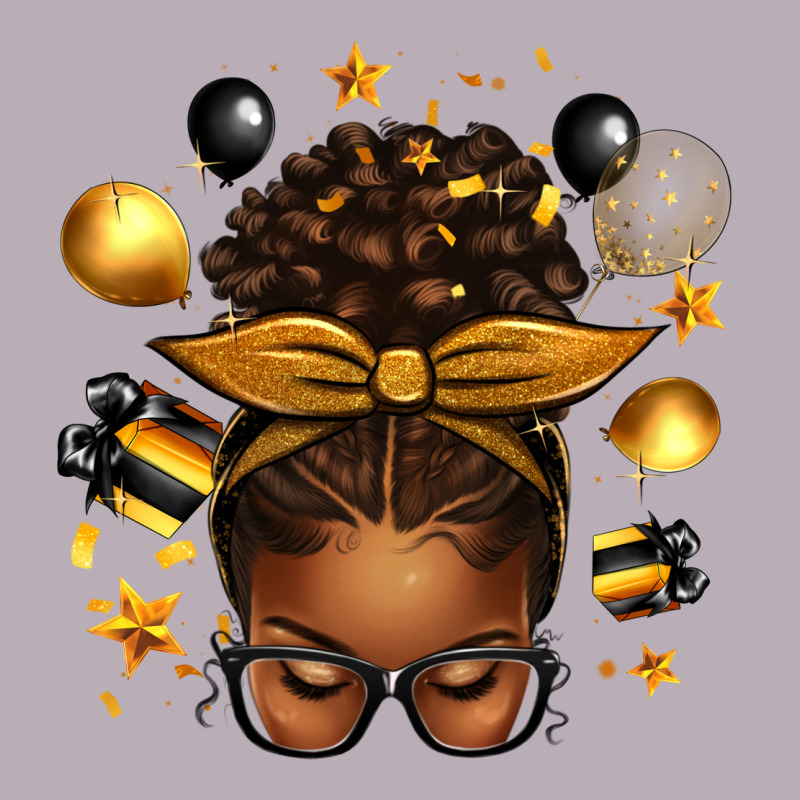 New Year's Eve Afro Messy Bun Vintage Tee by texasbilliewilder | Teevron