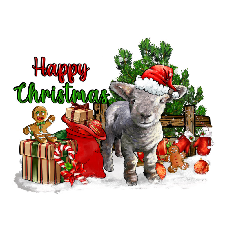 Happy Christmas Southdown Baby Sheep Premium Tee by LillyAllenDesigns | Teevron