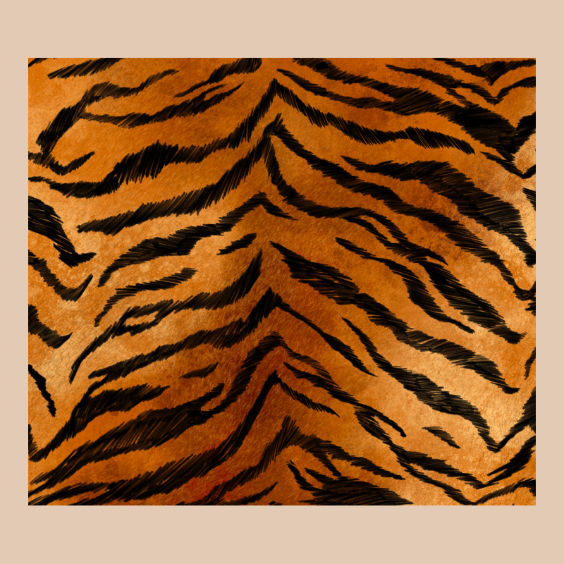 Handdrawn Tiger Pattern Urban Hoodie by BarkalooDesign | Teevron