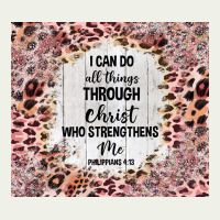 I Can Do All Things With Leopard And Glitter Urban Heavy Tee | Teevron