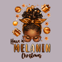 Have A Melanin Christmas Afro Messy Bun Vintage Tee | Teevron