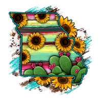 Missouri Map Sunflower Cactus Serape | Teevron