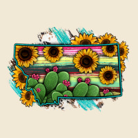 Montana Map Sunflower Cactus Serape Ladies Tee | Teevron