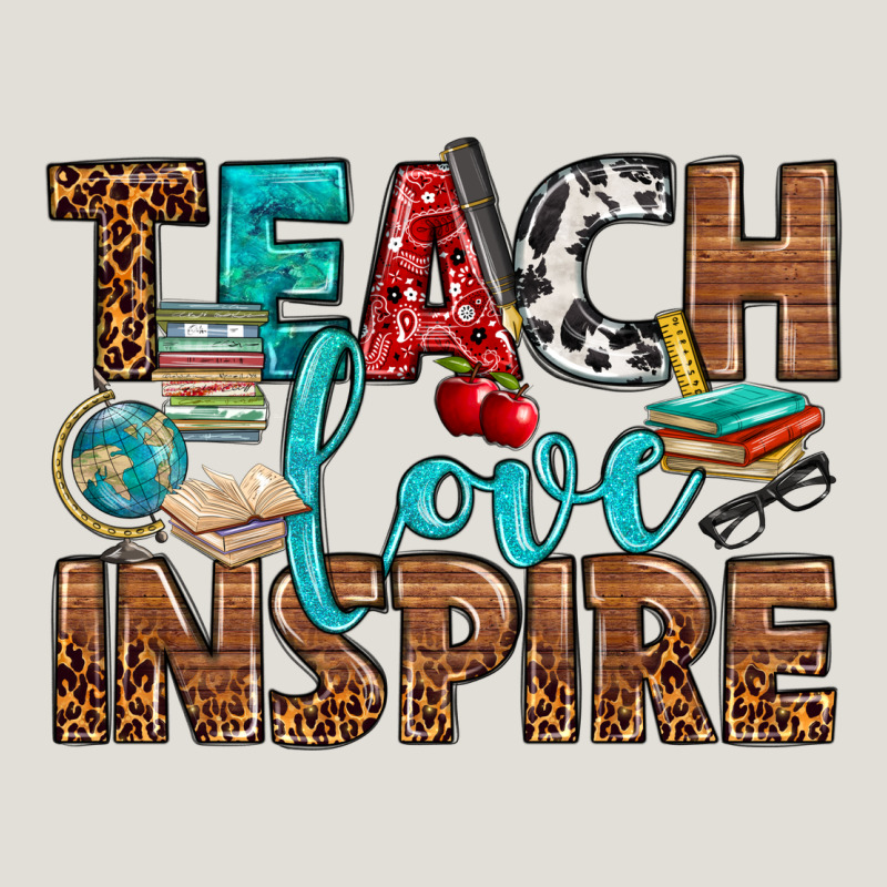 Teach Love Inspire With Leopard Heavy Core Tee by BundleAndBundleShop | Teevron