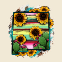 New Mexico Map Sunflower Cactus Serape Ladies Tee | Teevron