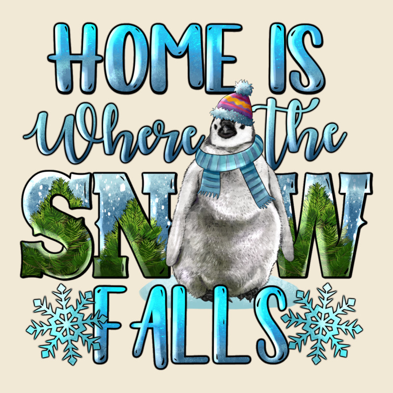 Home Is Where The Snow Falls Winter Penguin Premium Tee by LillyAllenDesigns | Teevron