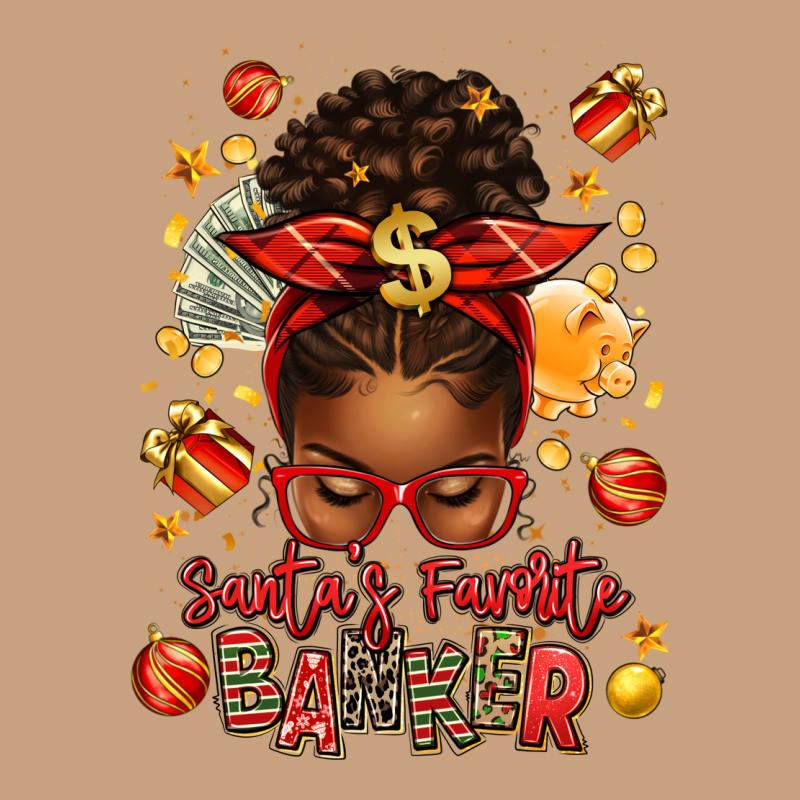 Santa Favorite Banker Afro Messy Bun Vintage Tee by texasbilliewilder | Teevron