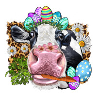 Happy Easter Cow with eggs Easter Day | Teevron