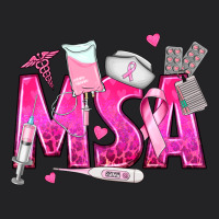Breast Cancer Msa Medical Support Assistant Vintage Tee | Teevron