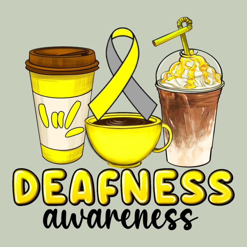 Deafness Awareness Coffee Cups Ladies Tee by Artiststas | Teevron