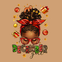 December Girl Christmas Afro Messy Bun Vintage Tee | Teevron