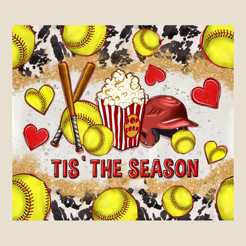 Tis' The Season Softball With Cowhide Tumbler Tbs Urban Heavy Tee by TumblerDesignByShophia | Teevron